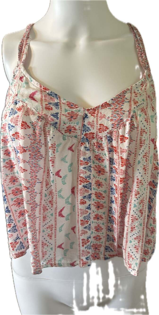 Hollister California Women's Patterned‎ Spaghetti Strap Tank Top Size S